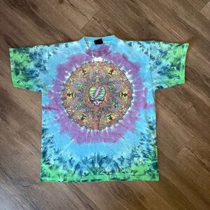 Vintage Single Stitch Grateful Dead Tie Dye T Shirt Celtic Mandala Sz LG